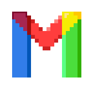 Logo do Gmail em pixel art